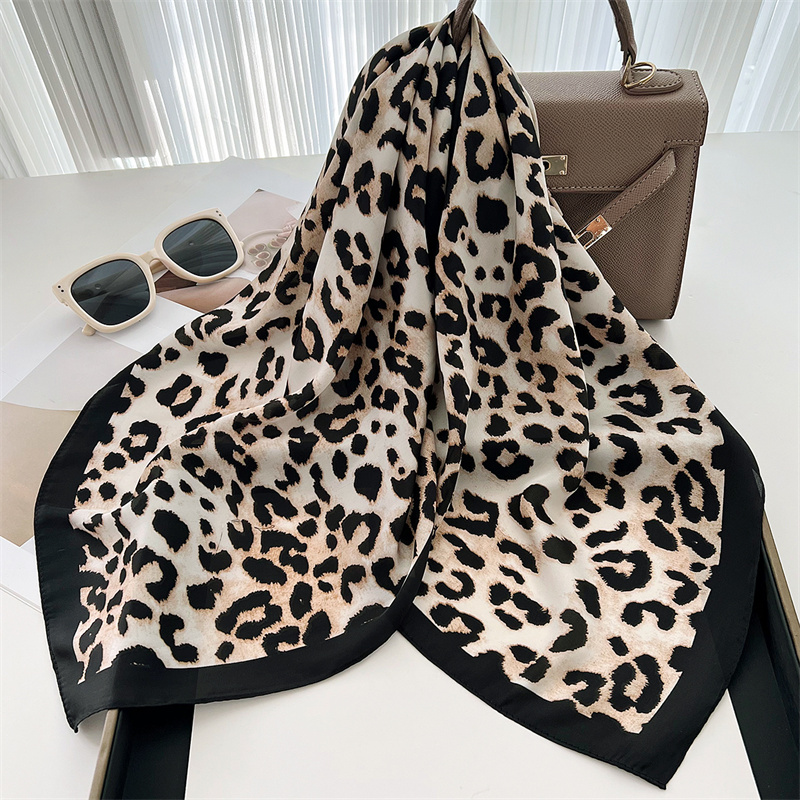 70cm Square Luxury Leopard Pri - Head Wrap Turban ulasan dan harga