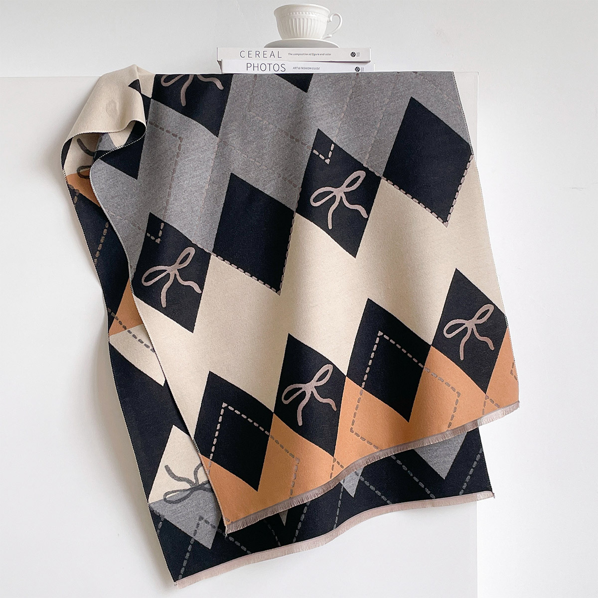 Women Imitation Cashmere Scarf - Pashmina Wrap Large ulasan dan harga