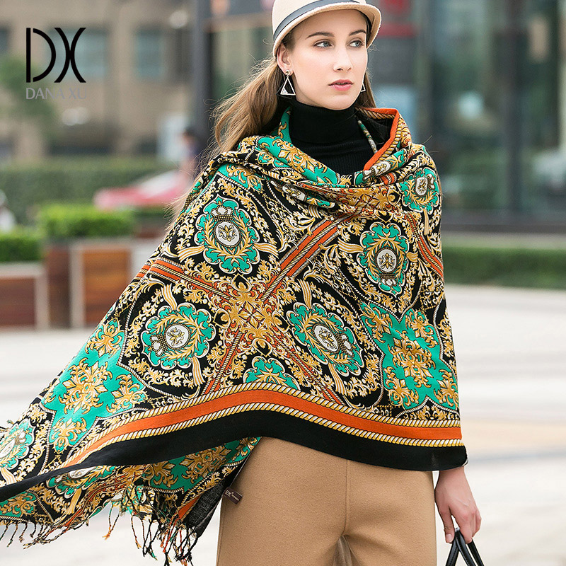DANA XU 100% Wool Large Shawl  - Pashmina Wrap Large ulasan dan harga