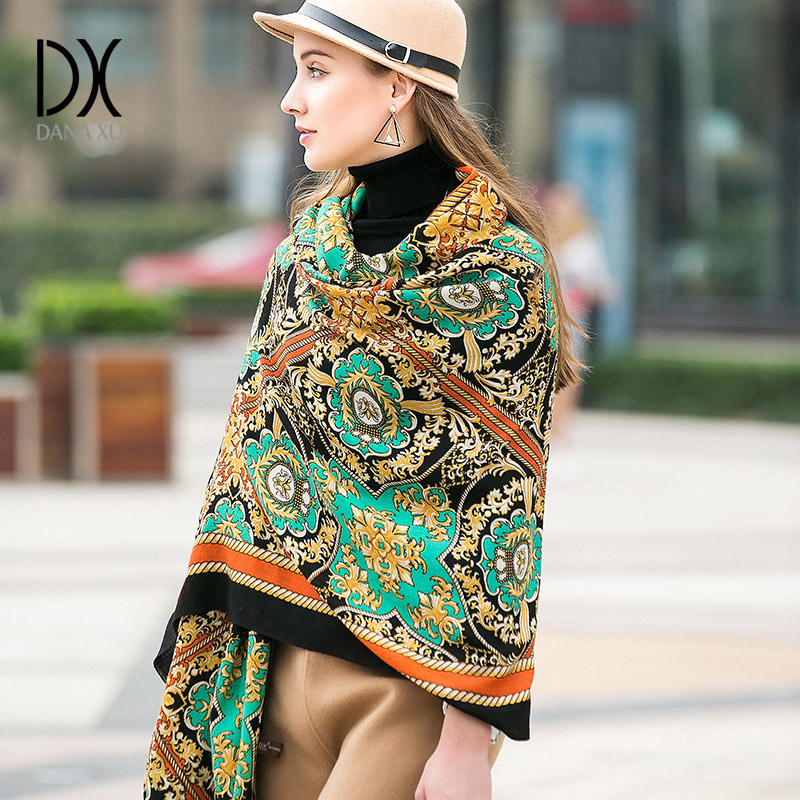 DANA XU 100% Wool Large Shawl  - Pashmina Wrap Large ulasan dan harga