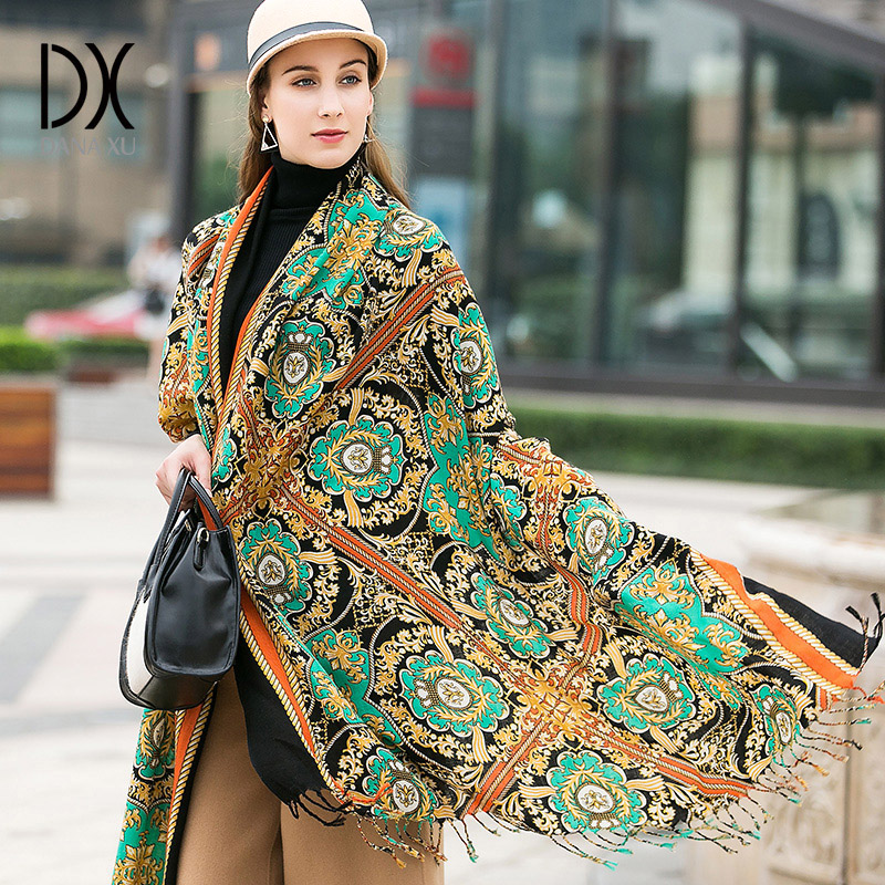 DANA XU 100% Wool Large Shawl  - Pashmina Wrap Large ulasan dan harga