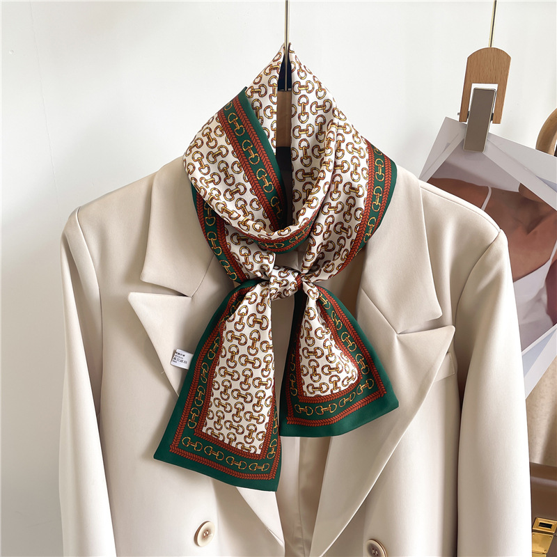 2026 Women's Silk Feel Printed - Face Scarf Mask ulasan dan harga