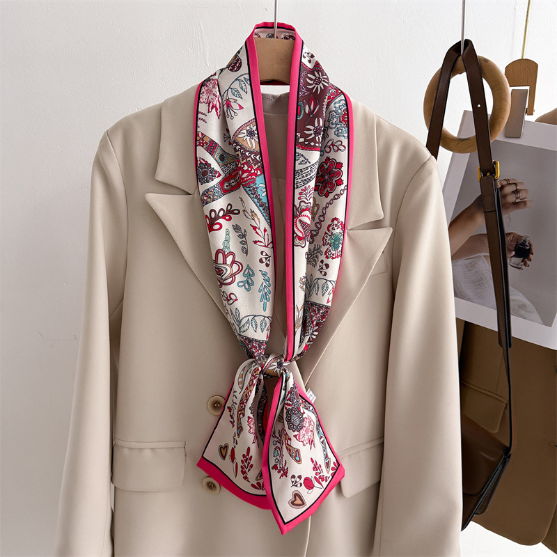 2026 Women's Silk Feel Printed - Face Scarf Mask ulasan dan harga