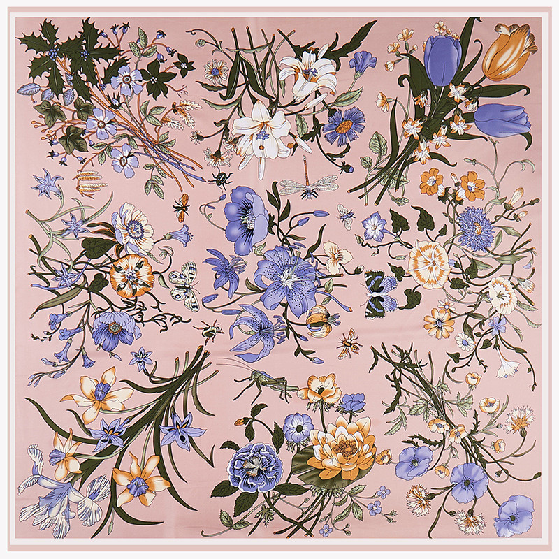 POBING Twill Silk Scarf Women  - Face Scarf Mask ulasan dan harga