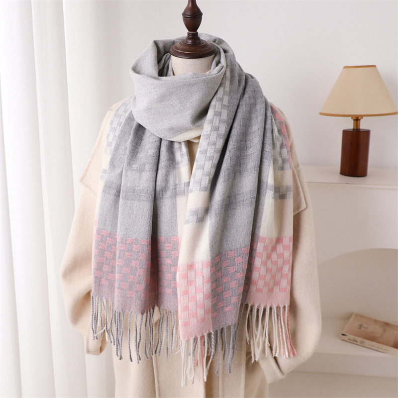 Luxury Brand Cashmere Women Pl - Woven Scarf Blanket ulasan dan harga