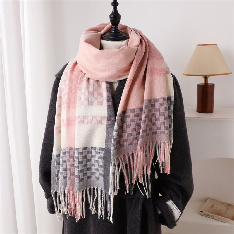 Luxury Brand Cashmere Women Pl - Woven Scarf Blanket ulasan dan harga