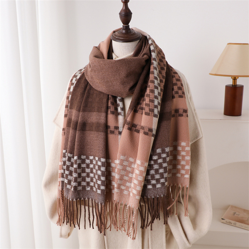 Luxury Brand Cashmere Women Pl - Woven Scarf Blanket ulasan dan harga