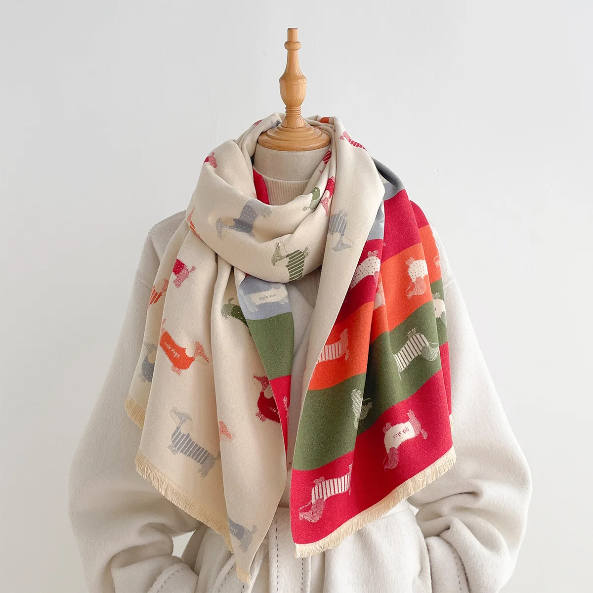 Imitation Cashmere Scarf Women - Pashmina Wrap Large ulasan dan harga