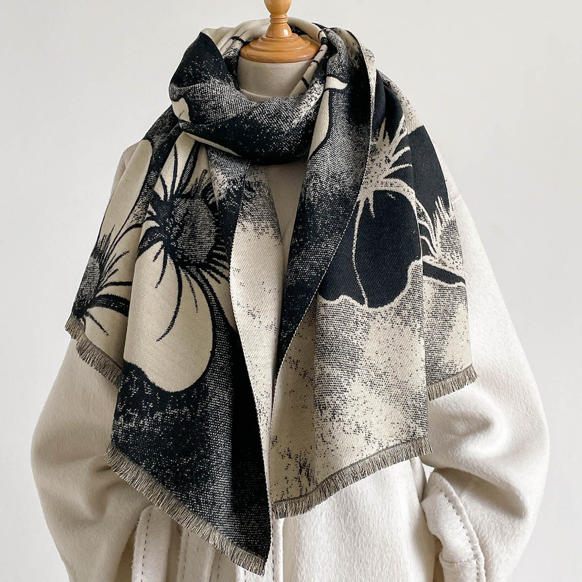 Women Imitation Cashmere Scarf - Pashmina Wrap Large ulasan dan harga