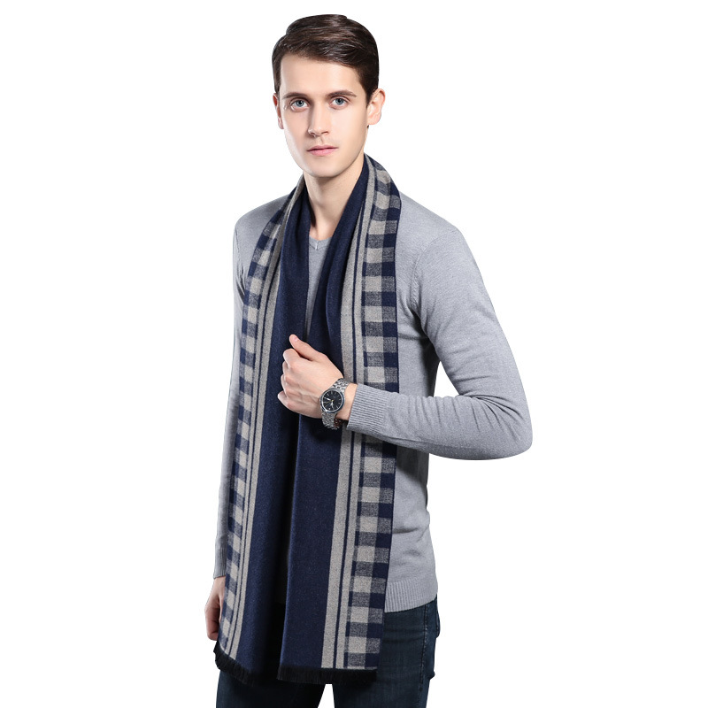 Designer Brand Plaid Men Scarv - Muffler Men Wool ulasan dan harga