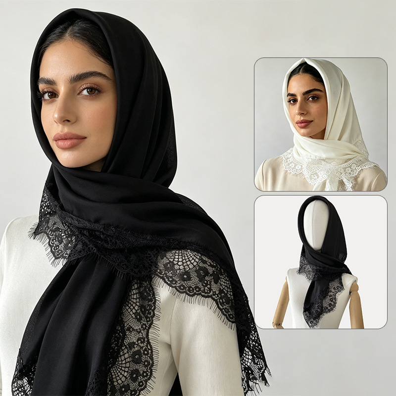 70x70cm Square Scarf Women Lac - Head Wrap Turban ulasan dan harga