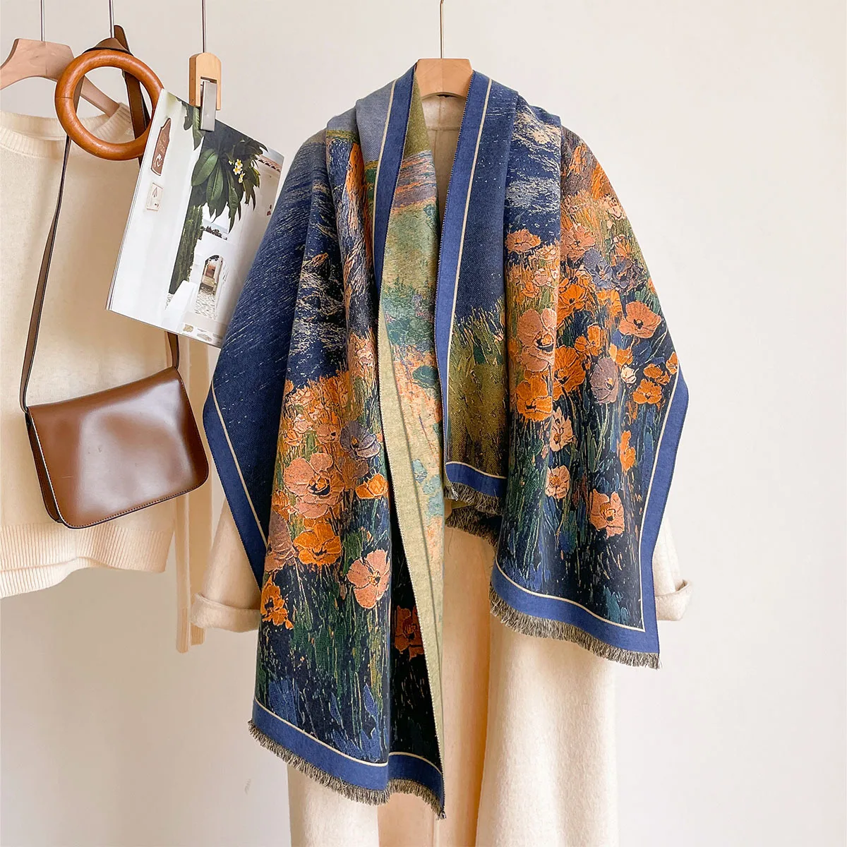Imitation Cashmere Scarf For W - Pashmina Wrap Large ulasan dan harga
