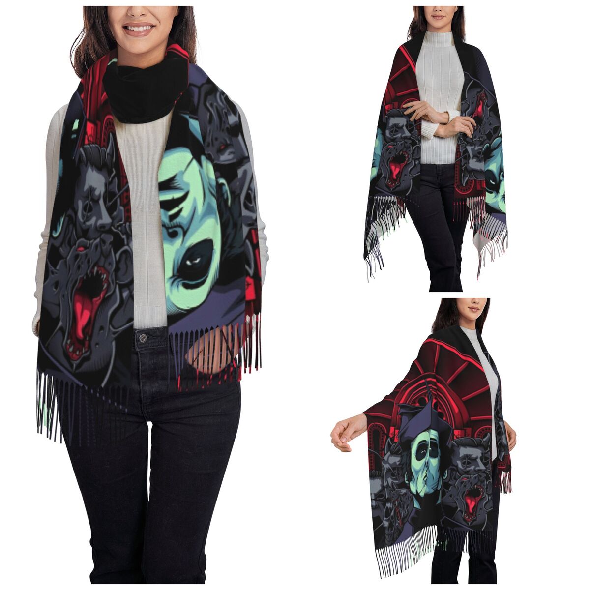 Ghost Band Shawl Wrap for Wome - Pashmina Wrap Large ulasan dan harga