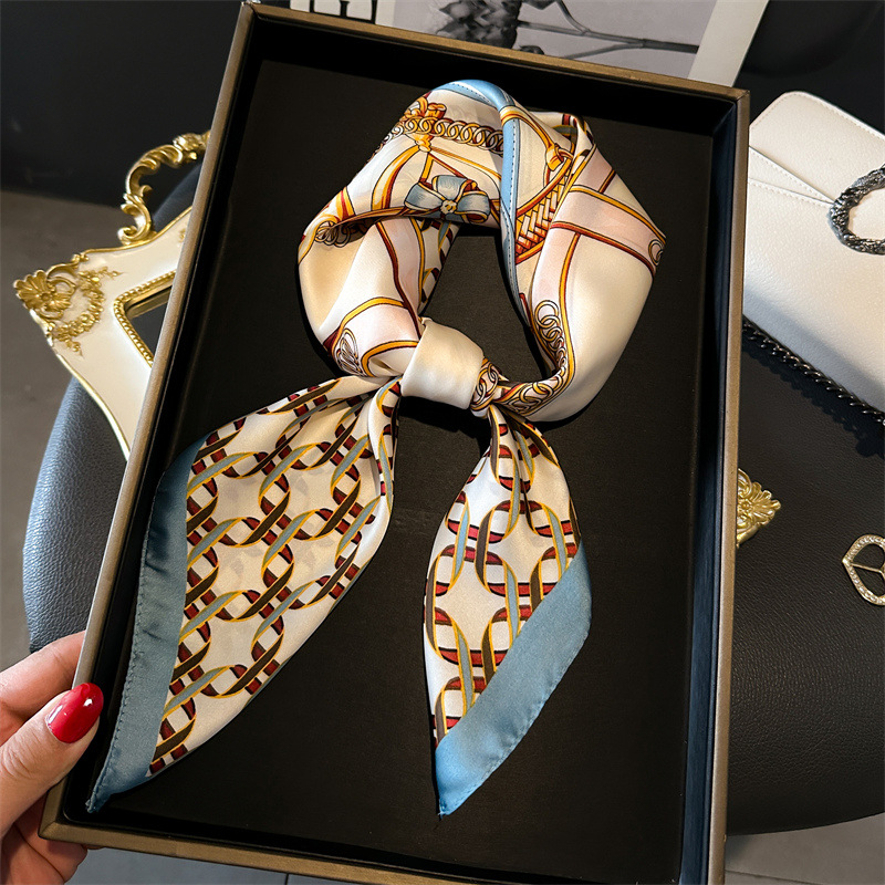 Luxury Female Square Scarf Cha - Silk Neck Scarf ulasan dan harga