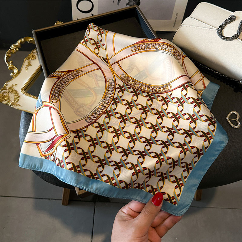 Luxury Female Square Scarf Cha - Silk Neck Scarf ulasan dan harga