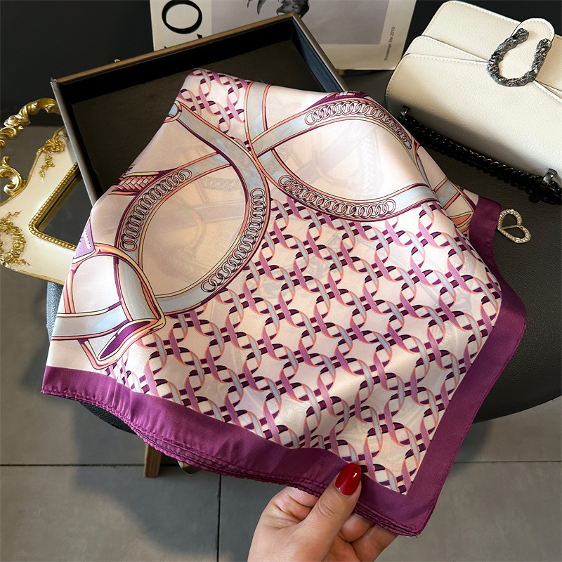 Luxury Female Square Scarf Cha - Silk Neck Scarf ulasan dan harga