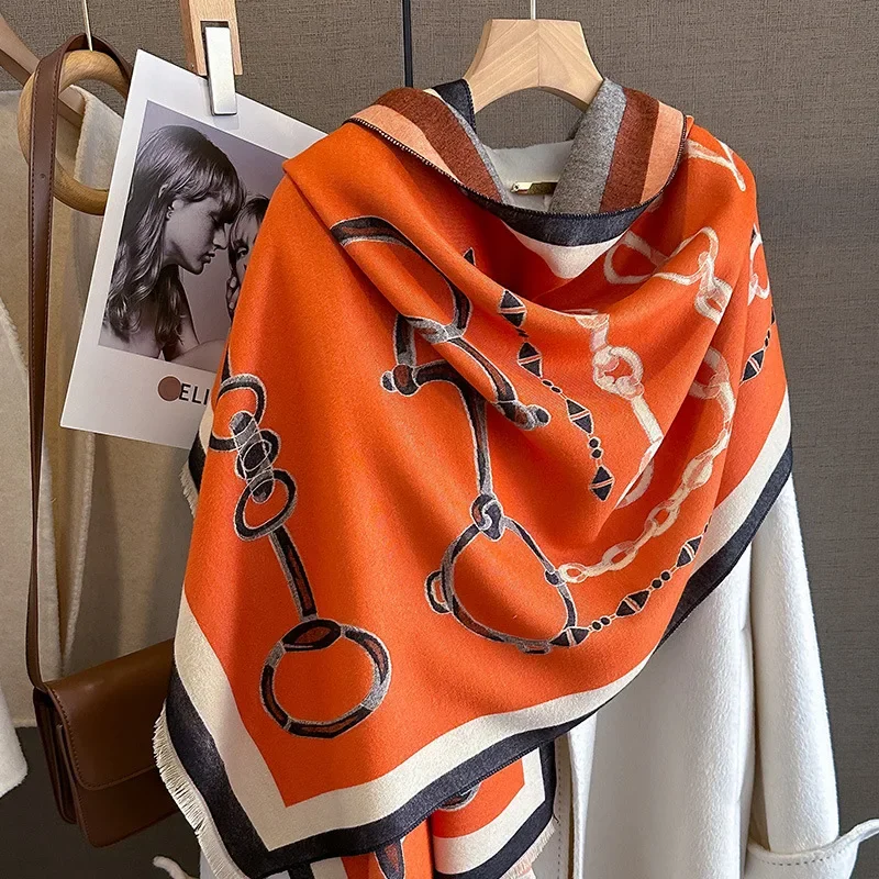 2024 Luxury Warm Pashmina Shaw - Woven Scarf Blanket ulasan dan harga
