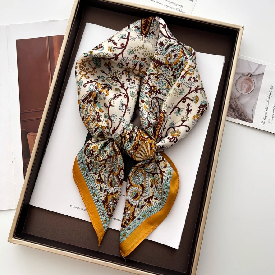 2025 Silk Shawl Square Scarf F - Bandana Cotton ulasan dan harga